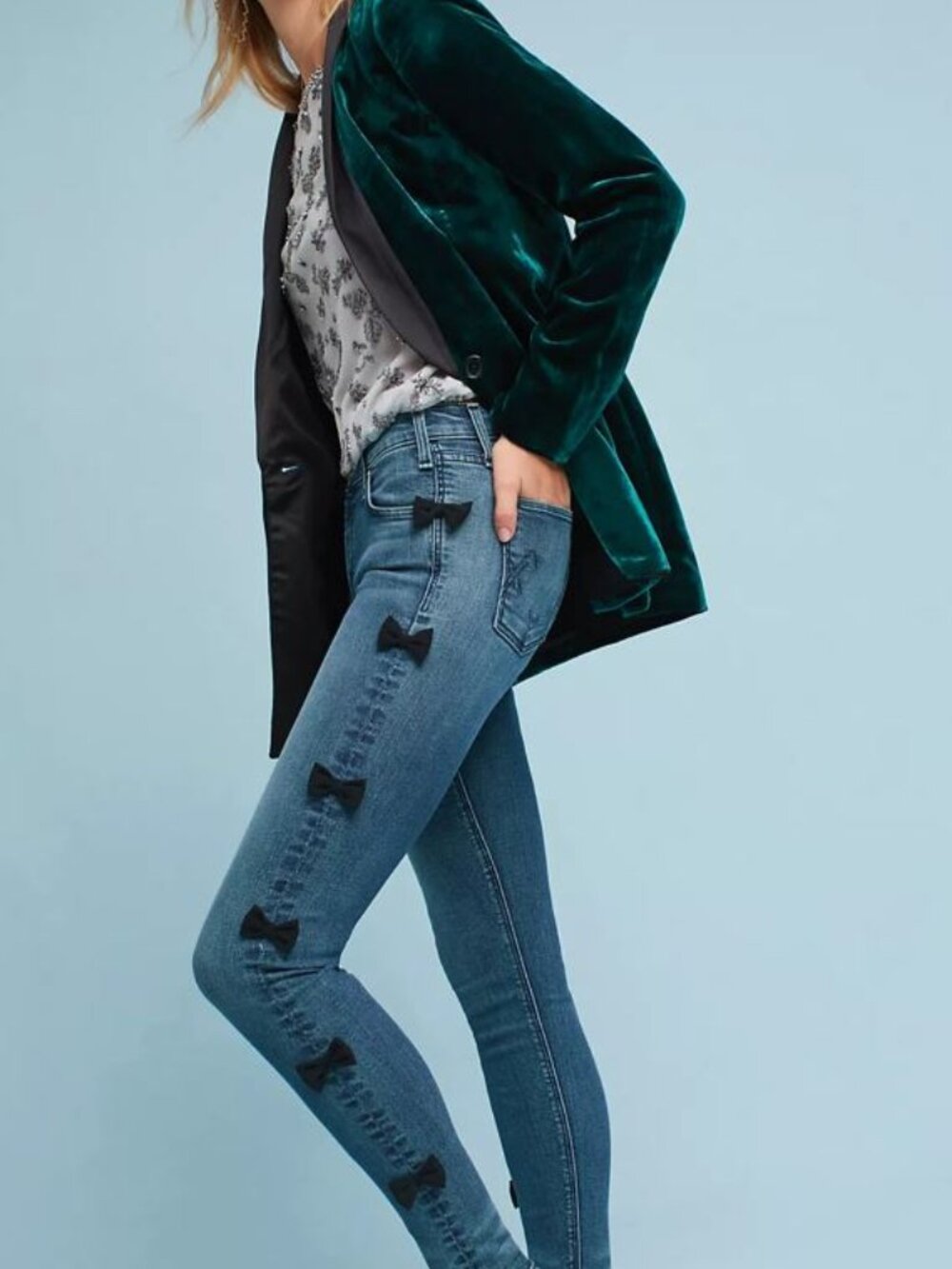 Anthropologie / McGuire jeans with black bows